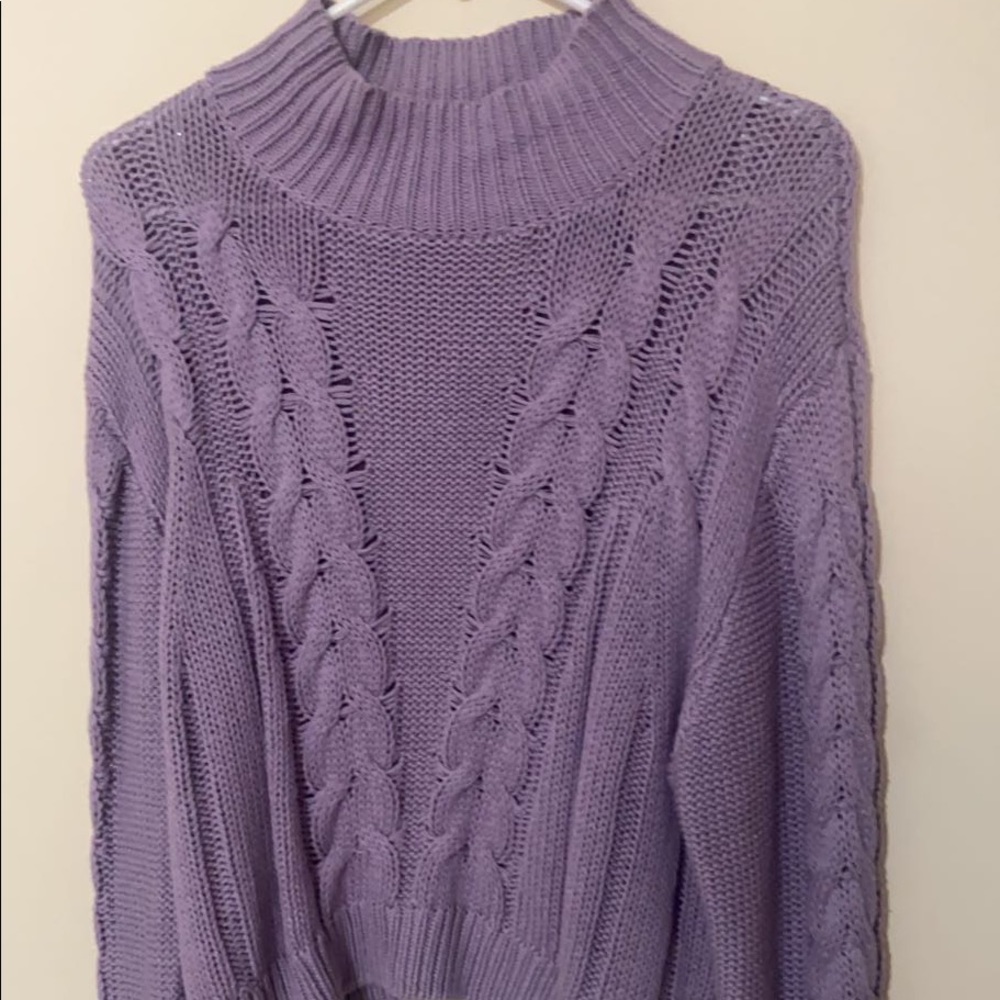 AEROPOSTALE Cable Knit Mock-Neck Sweater in Lavender
Escape